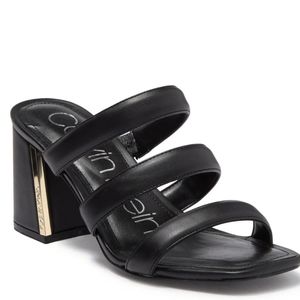 Calvin klein strappy block heel